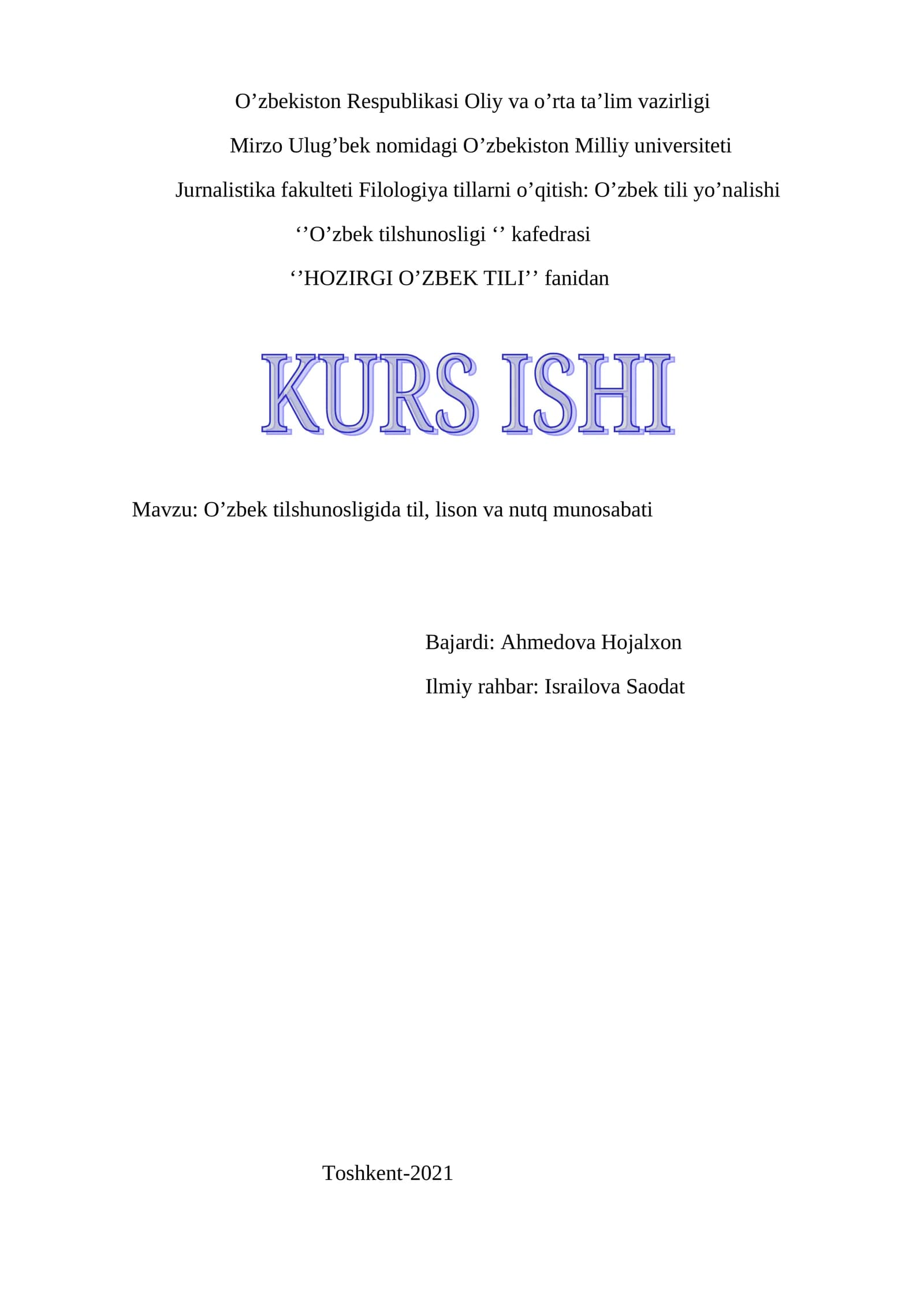 Kurs ishi