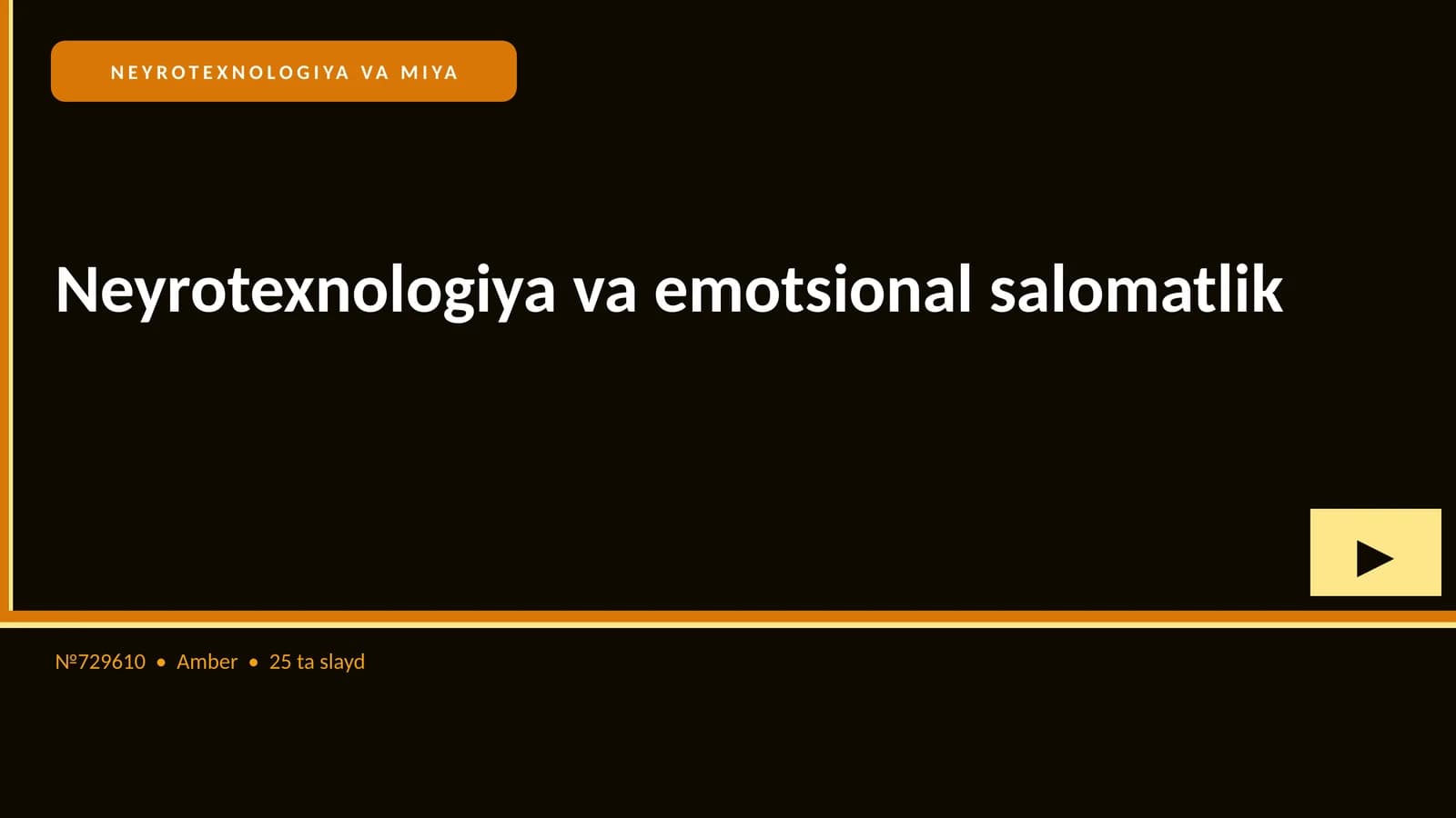 NEYROTEXNOLOGIYA VA MIYA