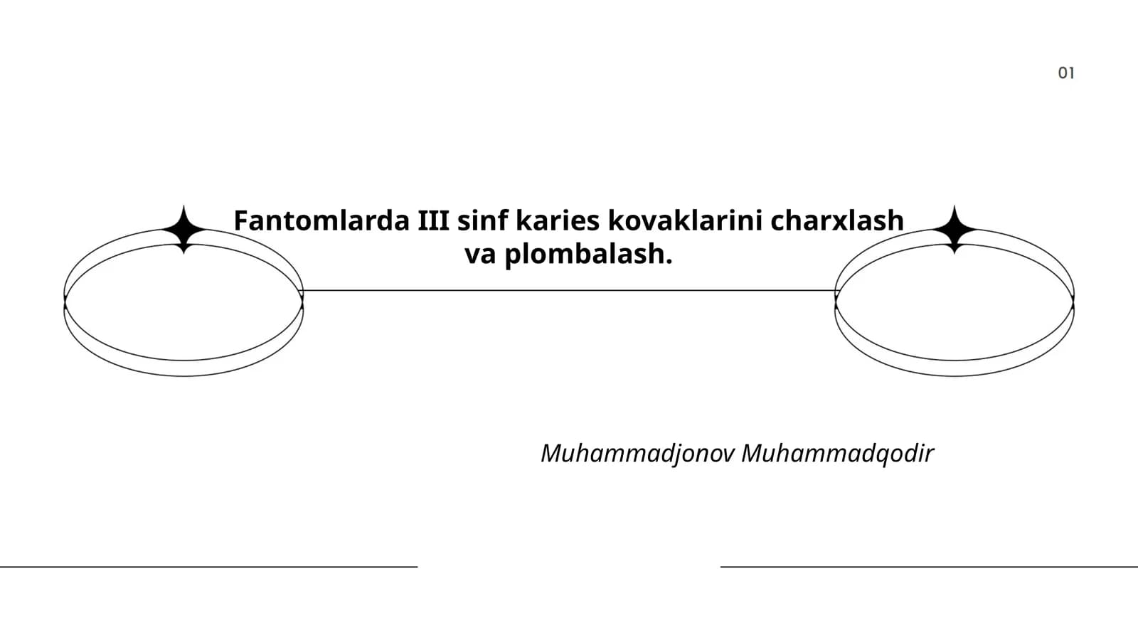 Fantomlarda III sinf karies kovaklarini charxlash va plombalash
