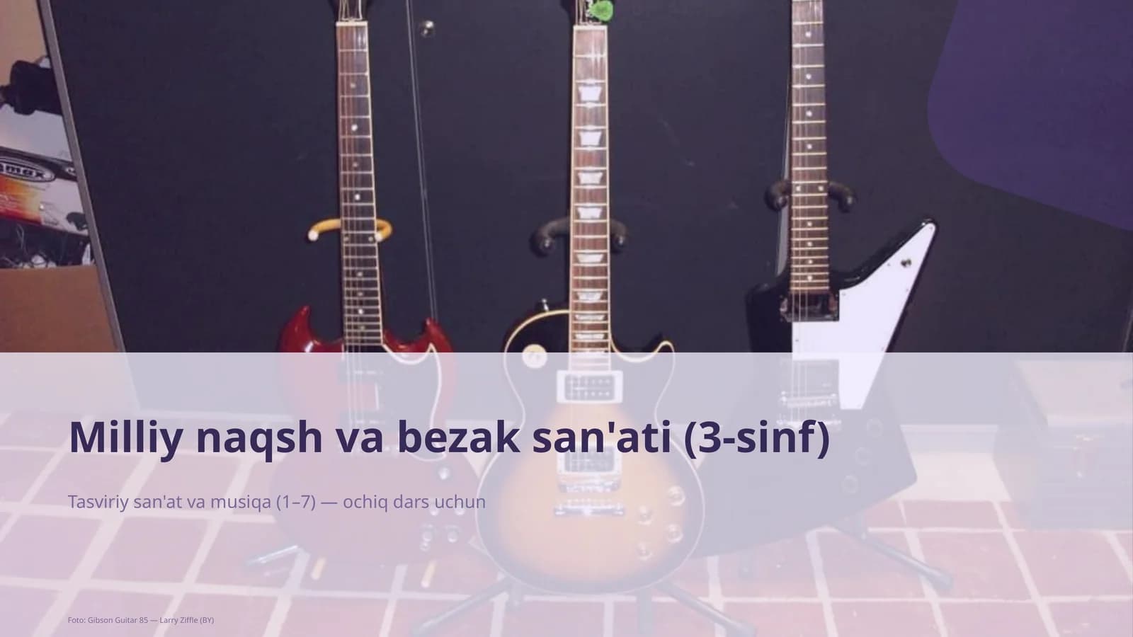 Milliy naqsh va bezak san'ati (3-sinf)