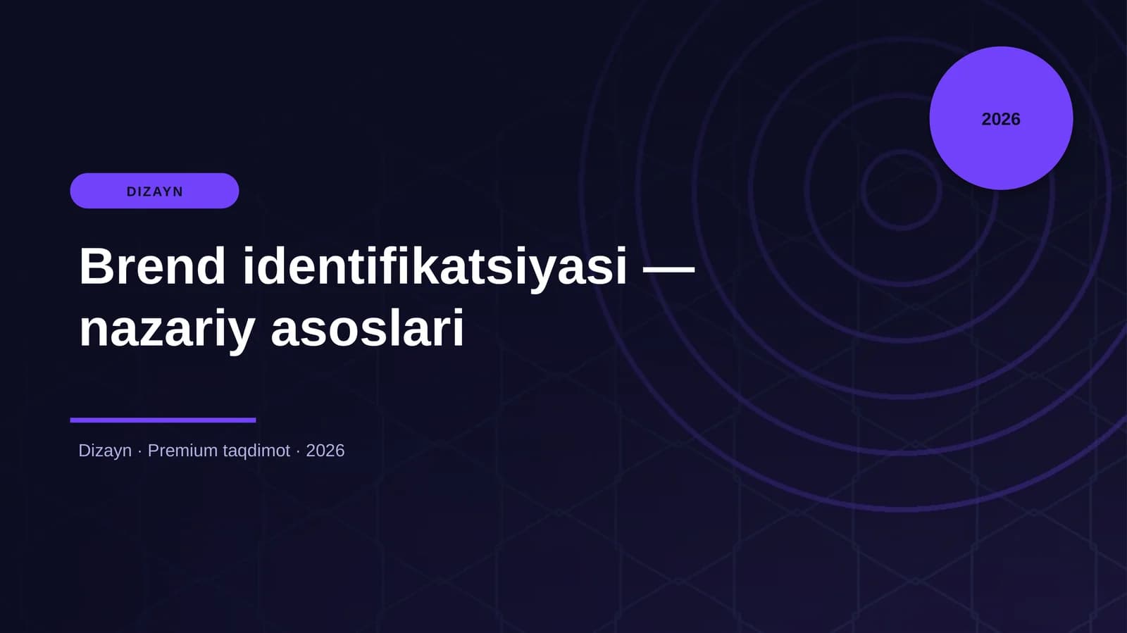 Brend identifikatsiyasi — nazariy asoslari