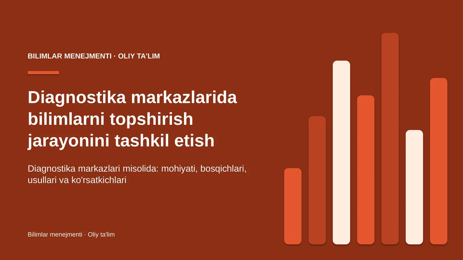 diagnostika markazlarida bilimlarni topshirish jarayonini tashkil etish 2357