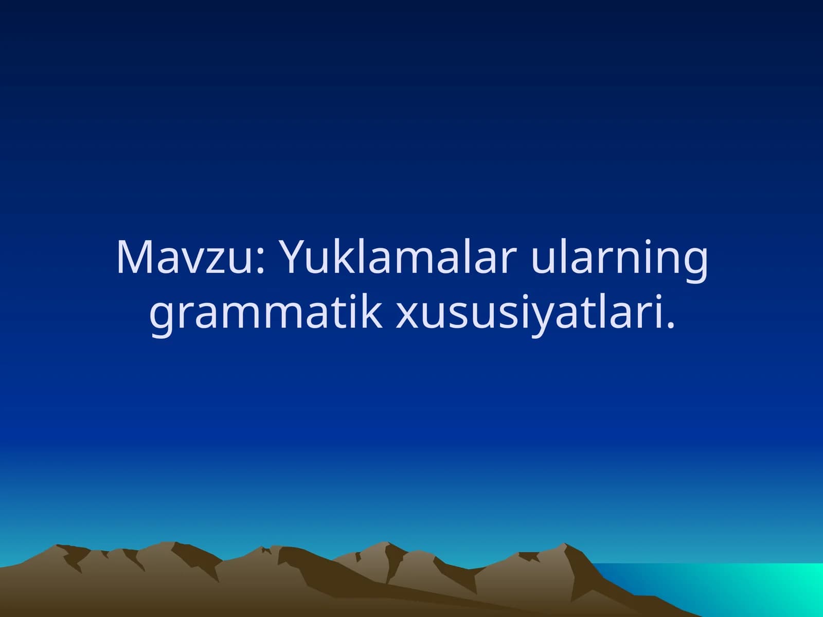 4-sinf Ona tili va o'qish savodxonligi dars ishlanma. Har bir kunim yangilik. Gapning maqsadiga ko'ra turlari