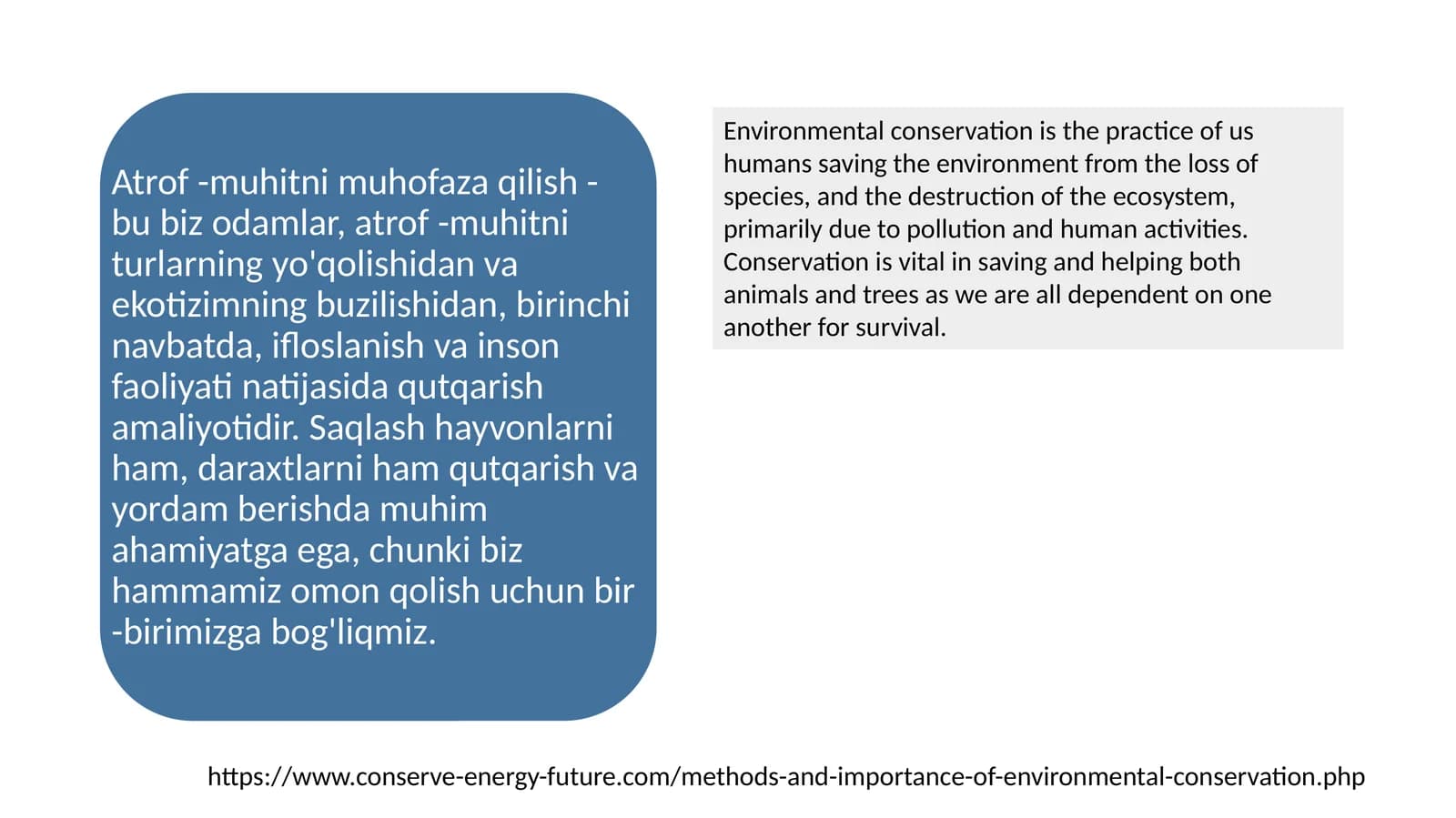 Environmental Conservation