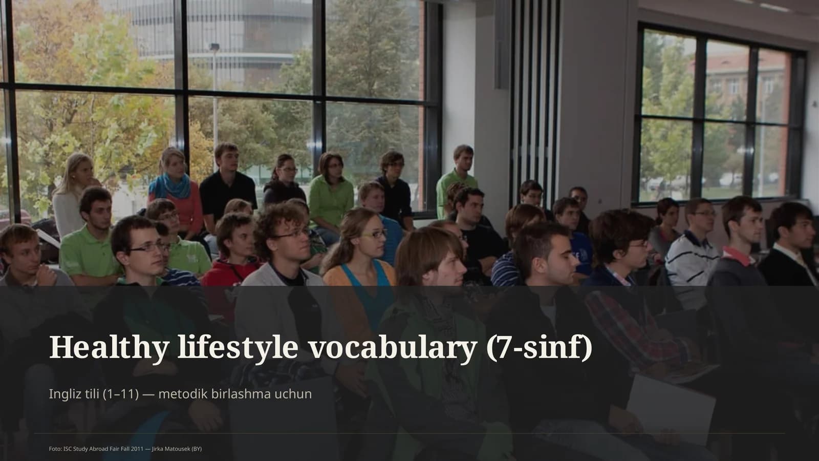 Healthy lifestyle vocabulary (7-sinf)