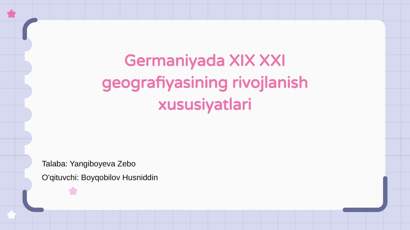 Germaniyada XIX XXI geografiyasining rivojlanish xususiyatlari