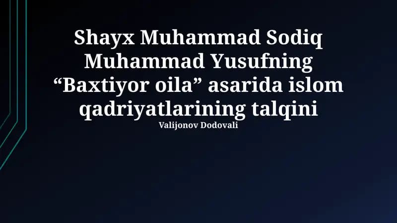 Baxtiyor oila