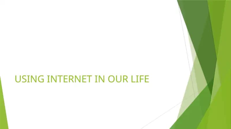 USING INTERNET IN OUR LIFE