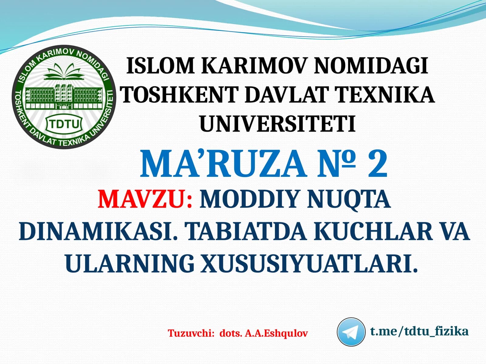 Moddiy nuqta dinamikasi