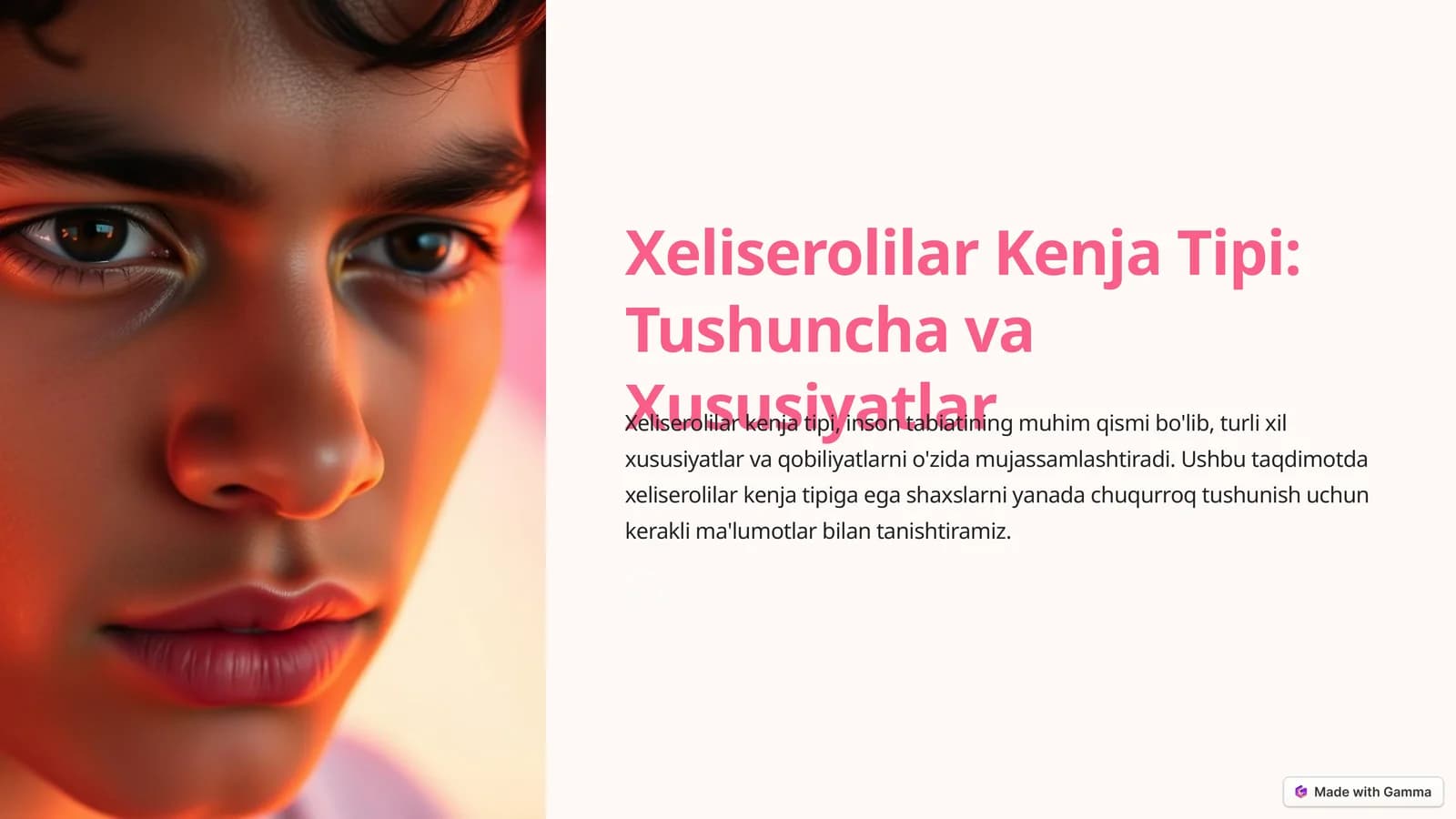 Xeliserolilar Kenja Tipi: Tushuncha va Xususiyatlar
