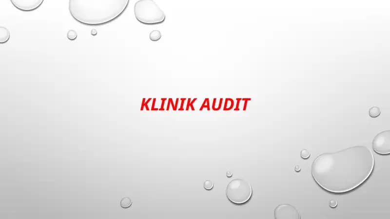 KLINIK AUDIT