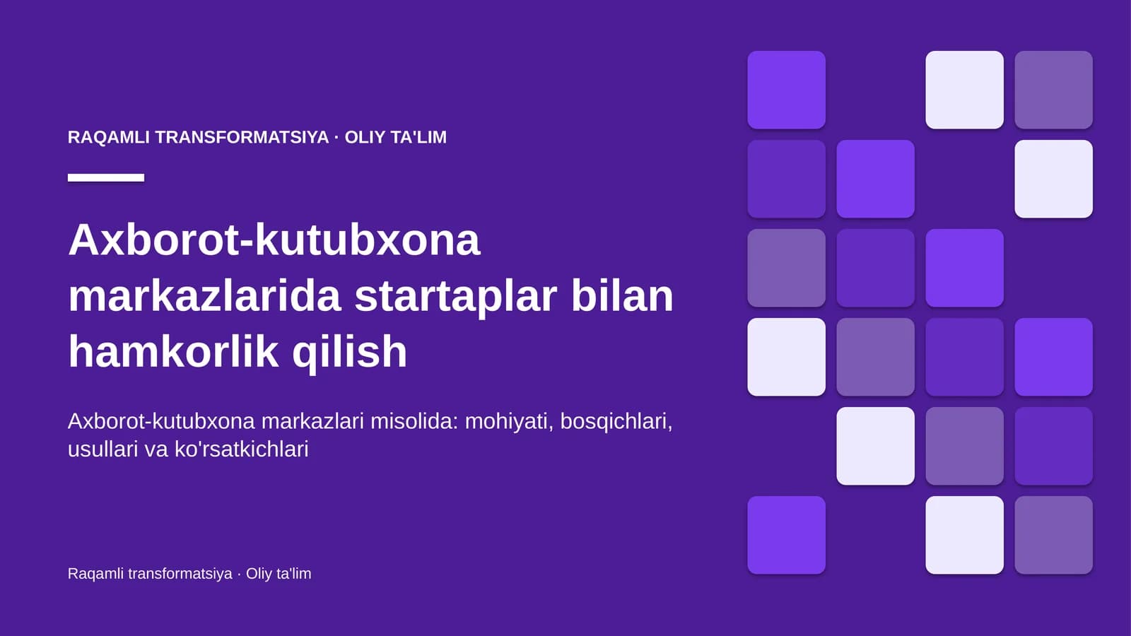 axborot kutubxona markazlarida startaplar bilan hamkorlik qilish 6145