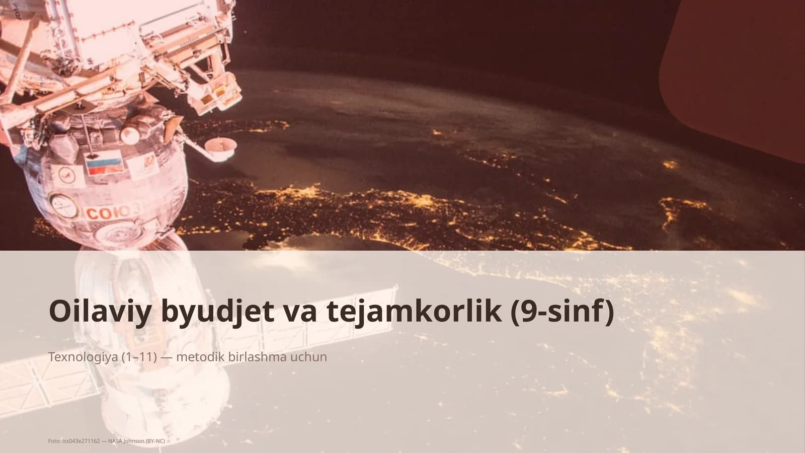 Oilaviy byudjet va tejamkorlik (9-sinf)