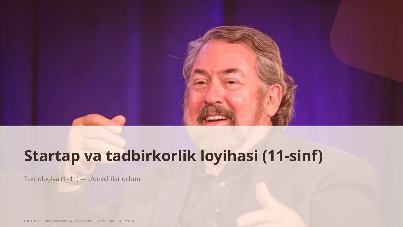Startap va tadbirkorlik loyihasi (11-sinf)