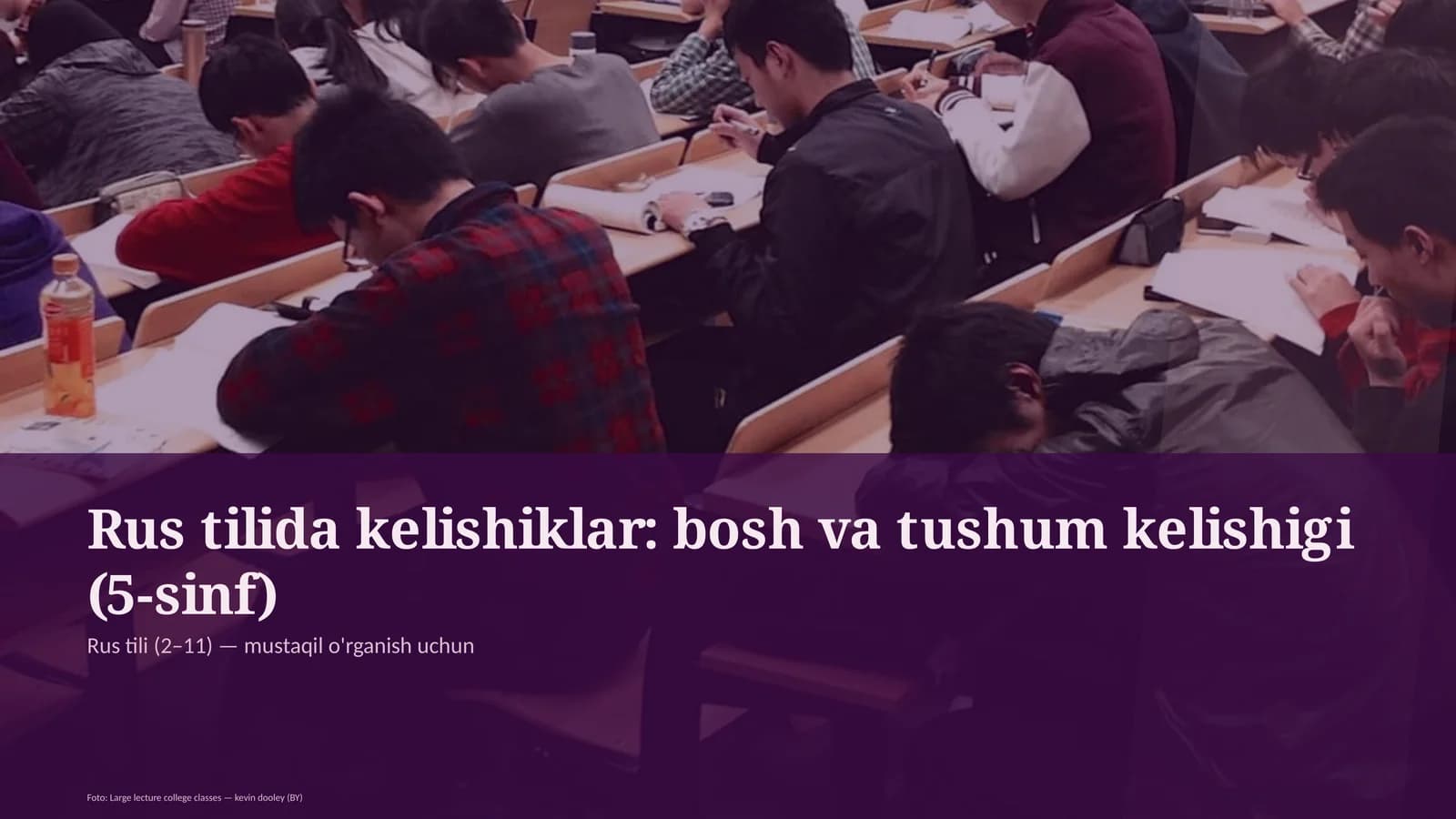 Rus tilida kelishiklar: bosh va tushum kelishigi (5-sinf)