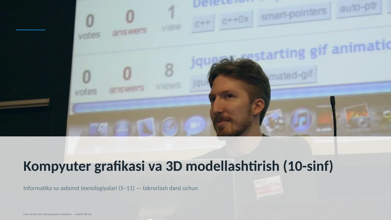 Kompyuter grafikasi va 3D modellashtirish (10-sinf)