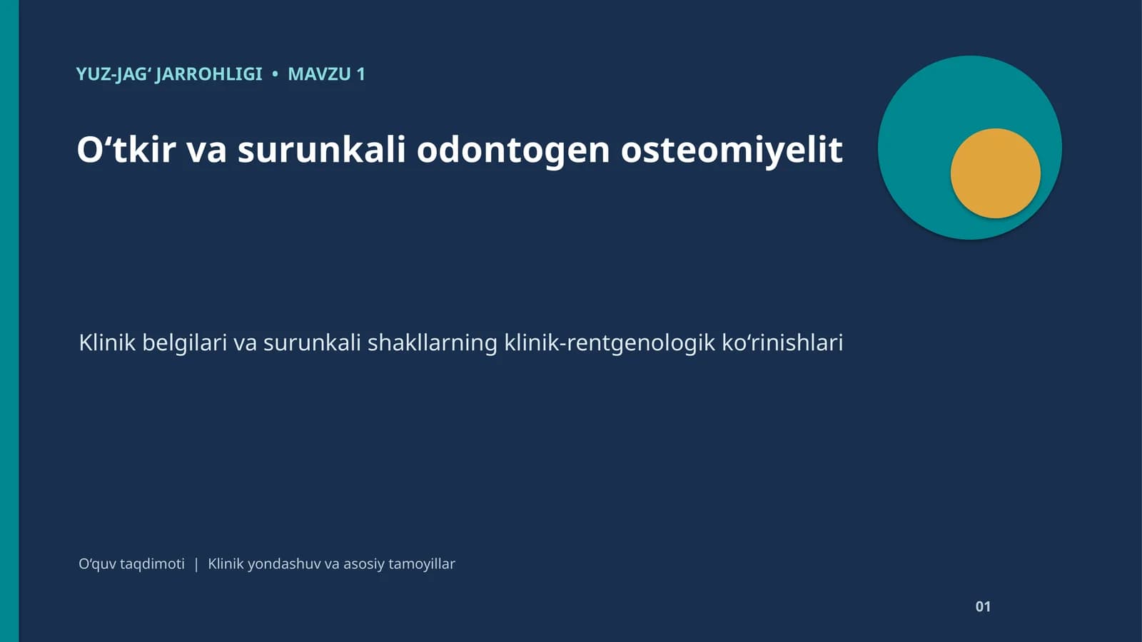 Oʻtkir va surunkali odontogen osteomiyelit