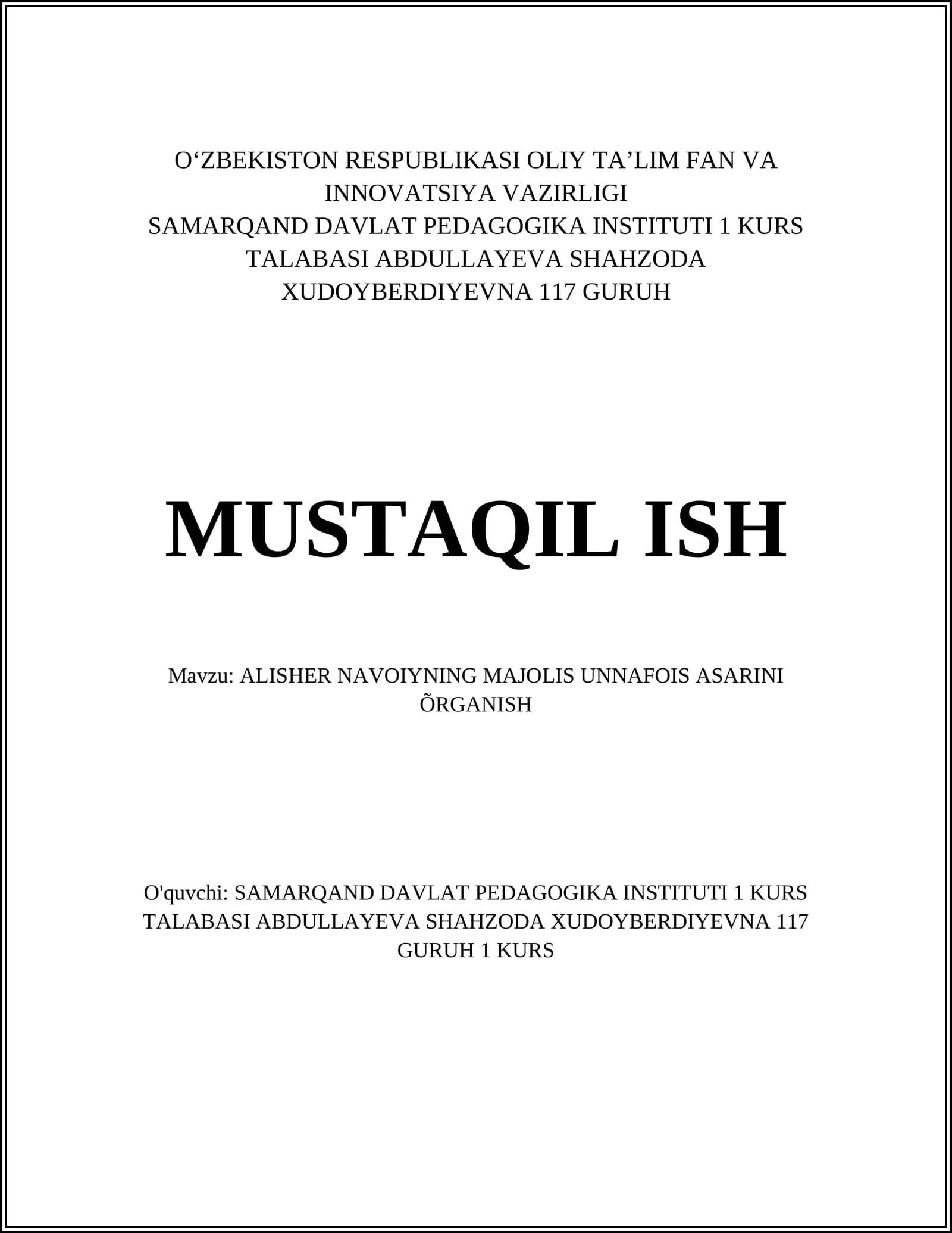 Majolis Unnofiy