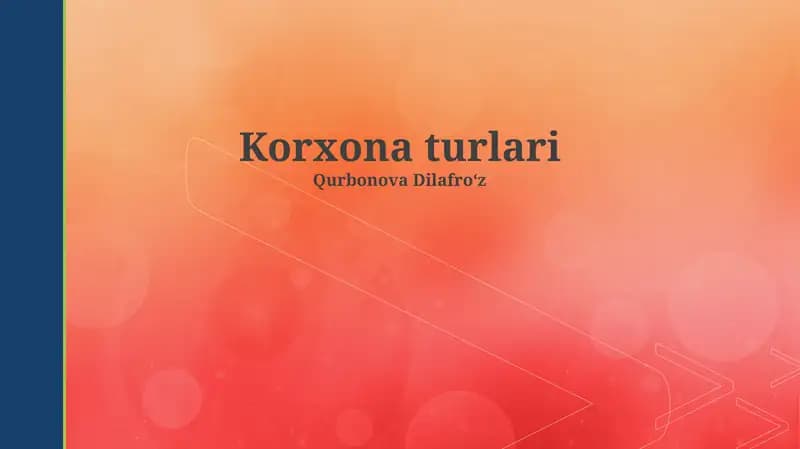 Korxona turlari