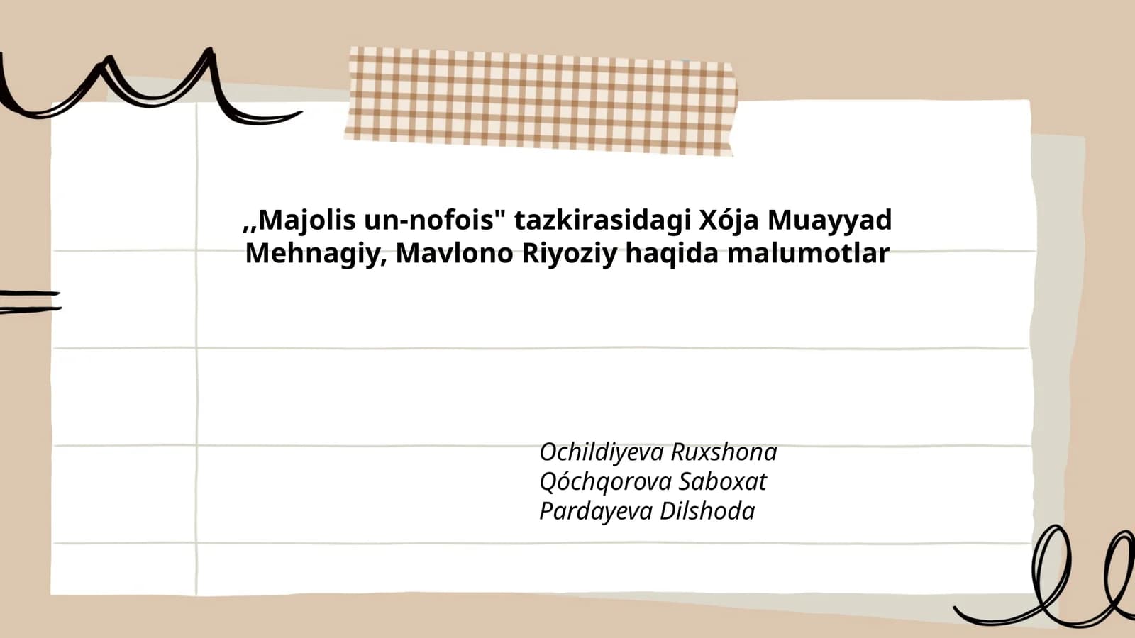 Xója Muayyad Mehnagiy va uning hayoti