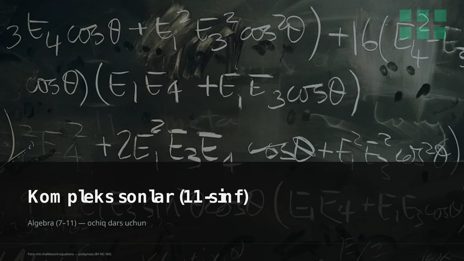 Kompleks sonlar (11-sinf)