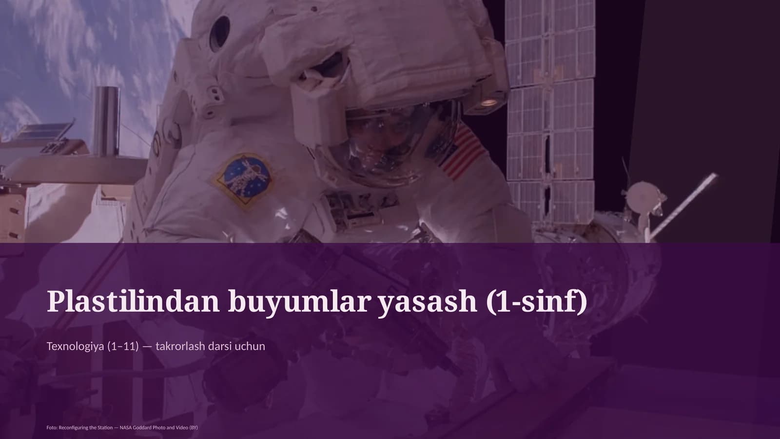 Plastilindan buyumlar yasash (1-sinf)