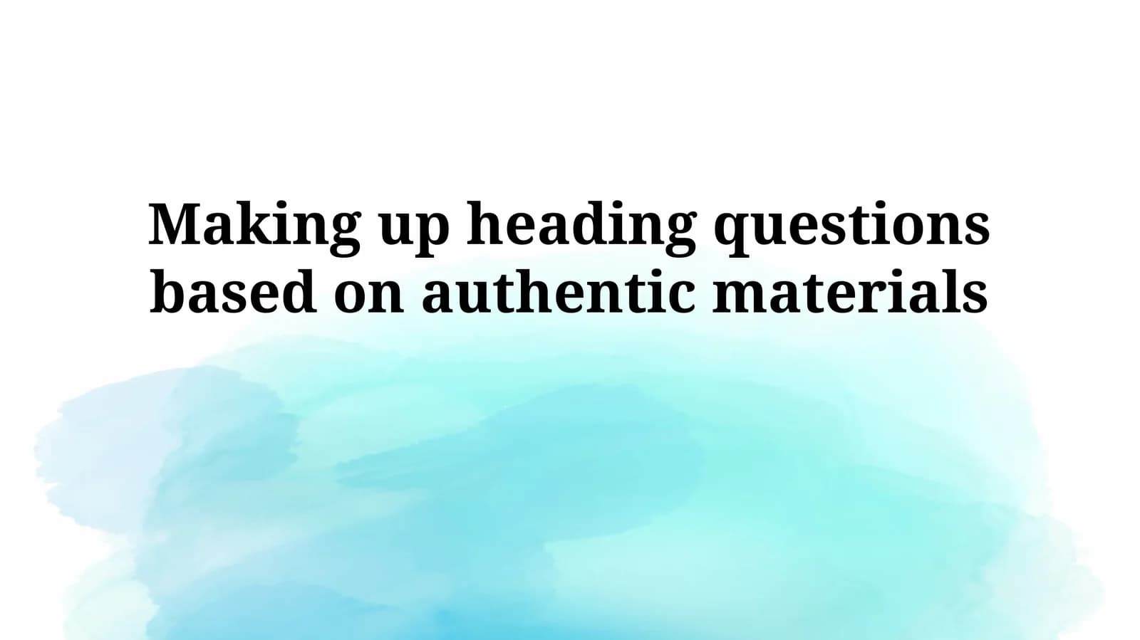 Unlocking Learning: Headline Questions & Authentic Materials