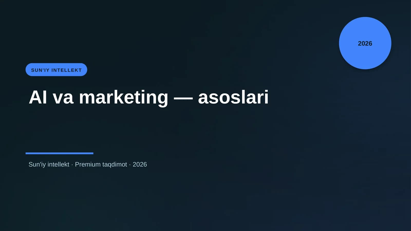 AI va marketing — asoslari