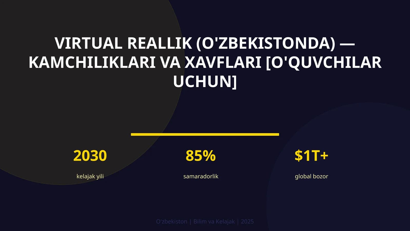 Virtual reallik (O'zbekistonda) — kamchiliklari va xavflari [o'quvchilar uchun]