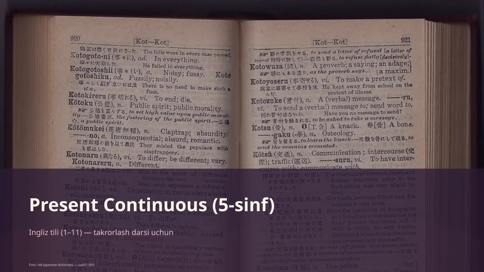 Present Continuous (5-sinf)
