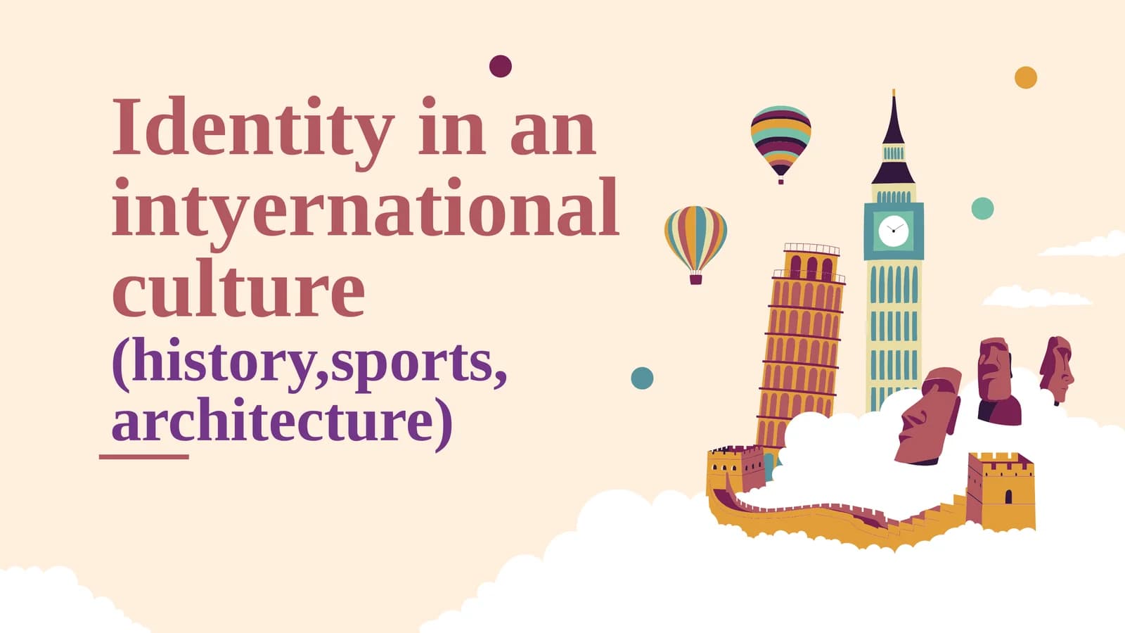 Identity in anintyernationalculture(history,sports,architecture)