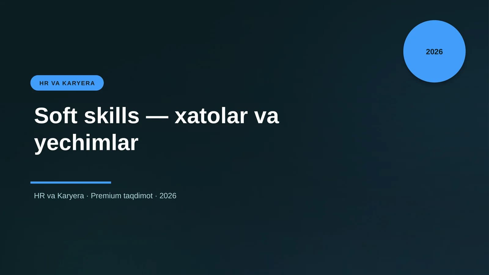 Soft skills — xatolar va yechimlar