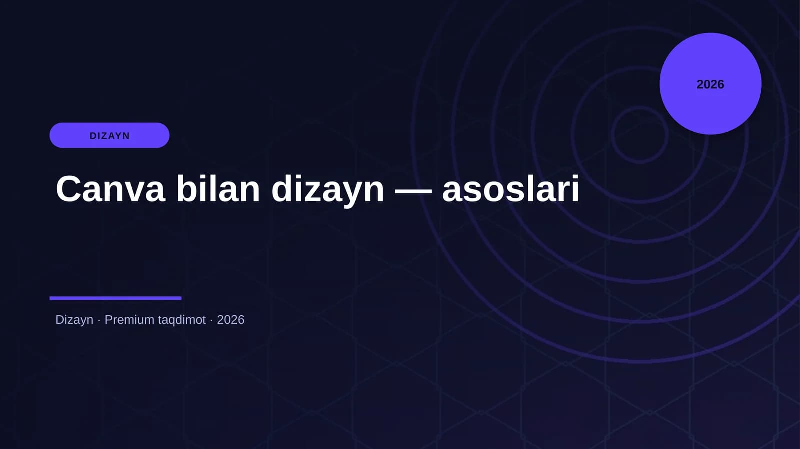 Canva bilan dizayn — asoslari