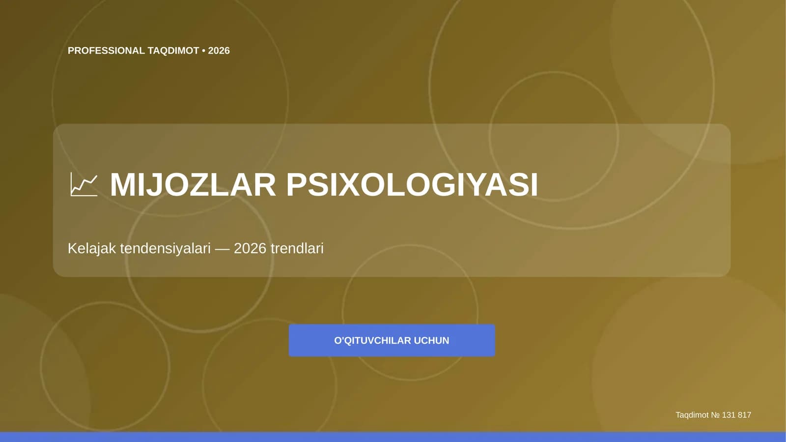 MIJOZLAR PSIXOLOGIYASI Kelajak tendensiyalari 2026 trendlari