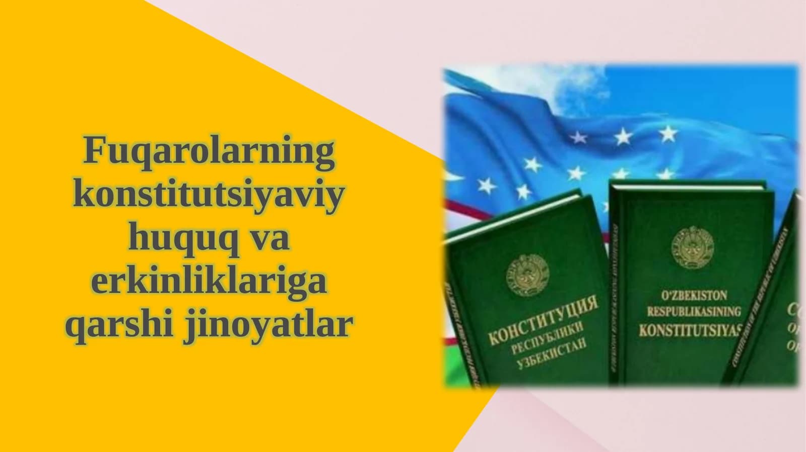 Fuqarolarning konstitutsiyaviy huquq va erkinliklariga qarshi jinoyatlar