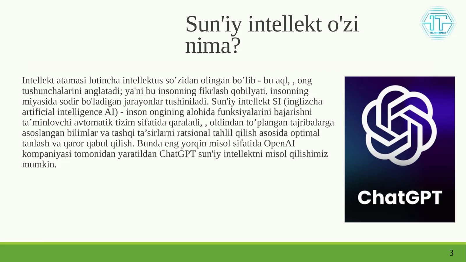 Sun'iy Intellekt