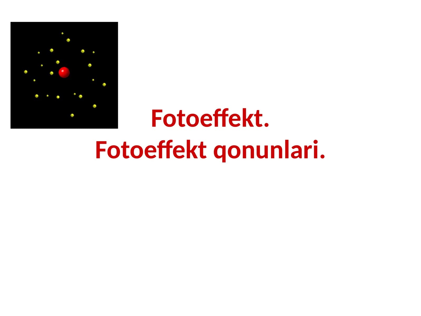 fotoeffekt qonuni