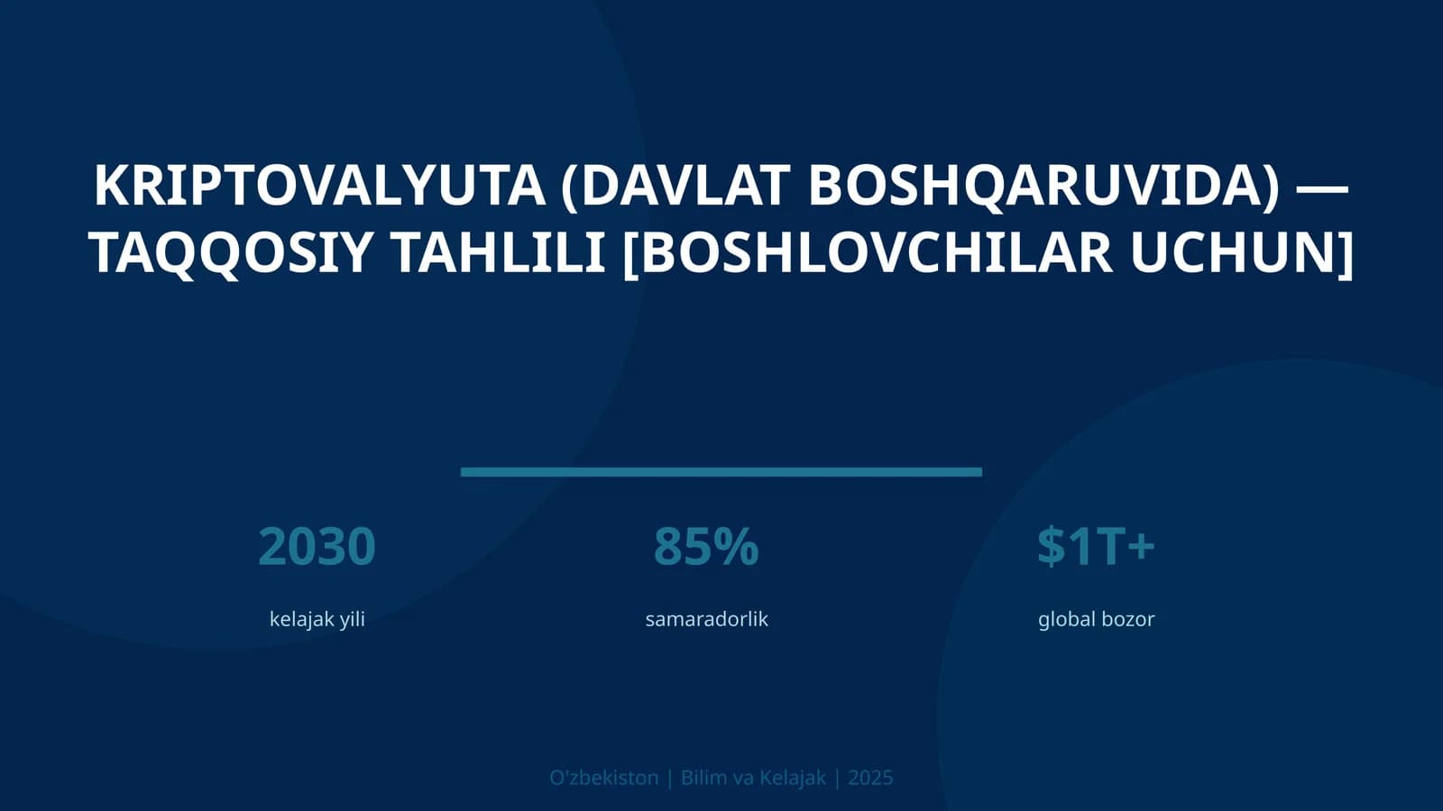 Kriptovalyuta (davlat boshqaruvida) — taqqosiy tahlili [boshlovchilar uchun]