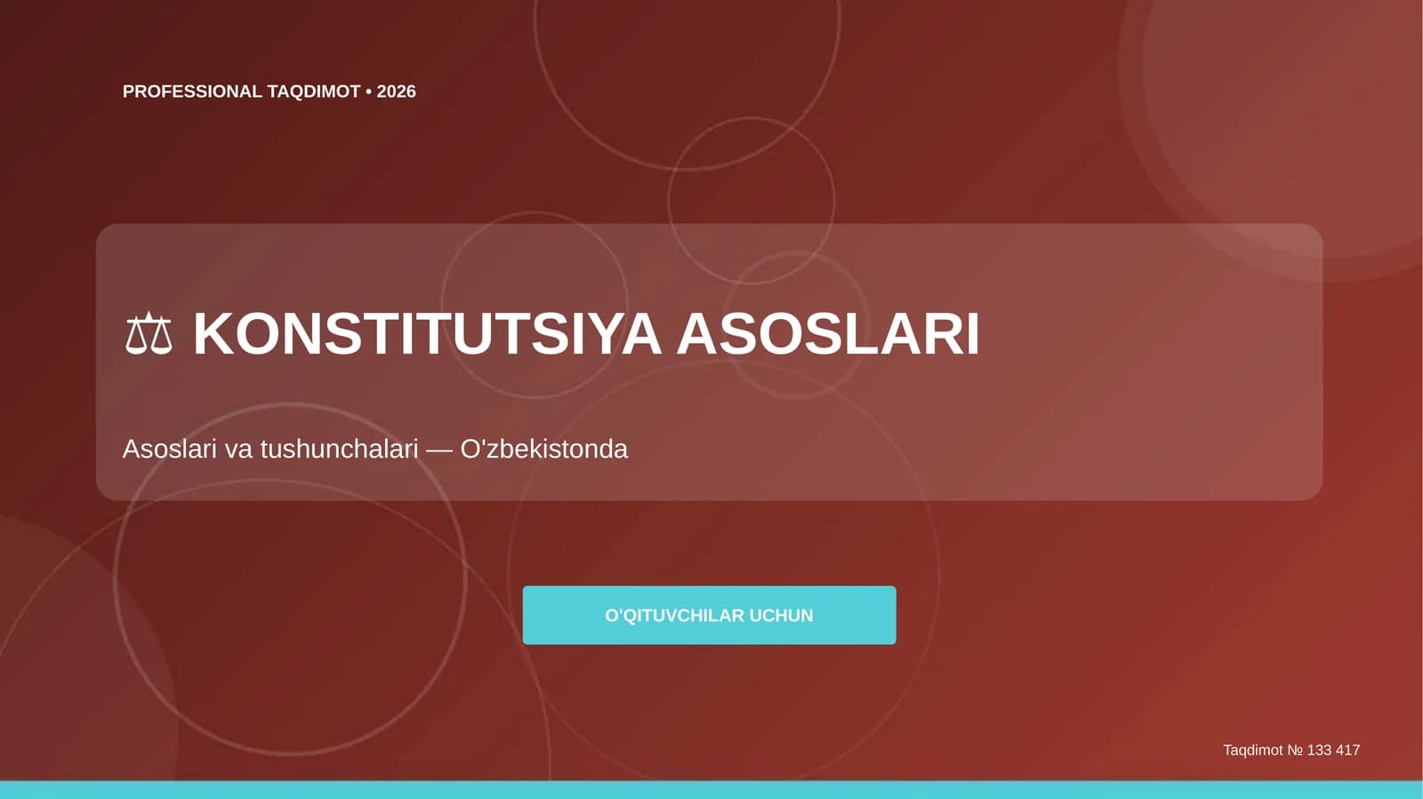 KONSTITUTSIYA ASOSLARI