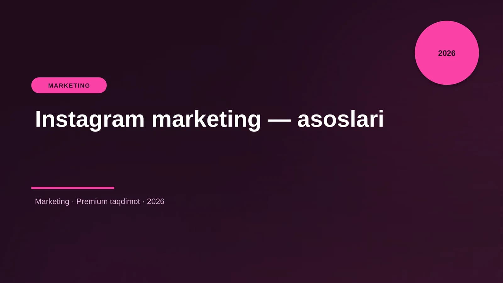 Instagram marketing — asoslari