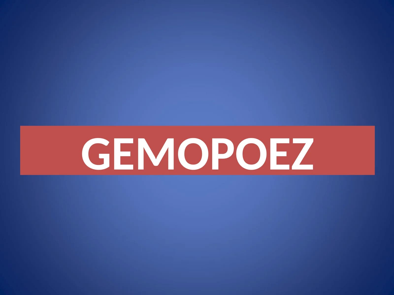 GEMOPOEZ