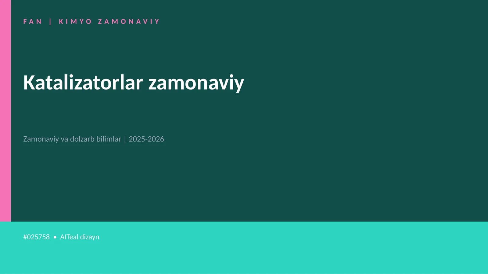 KIMYO ZAMONAVIY