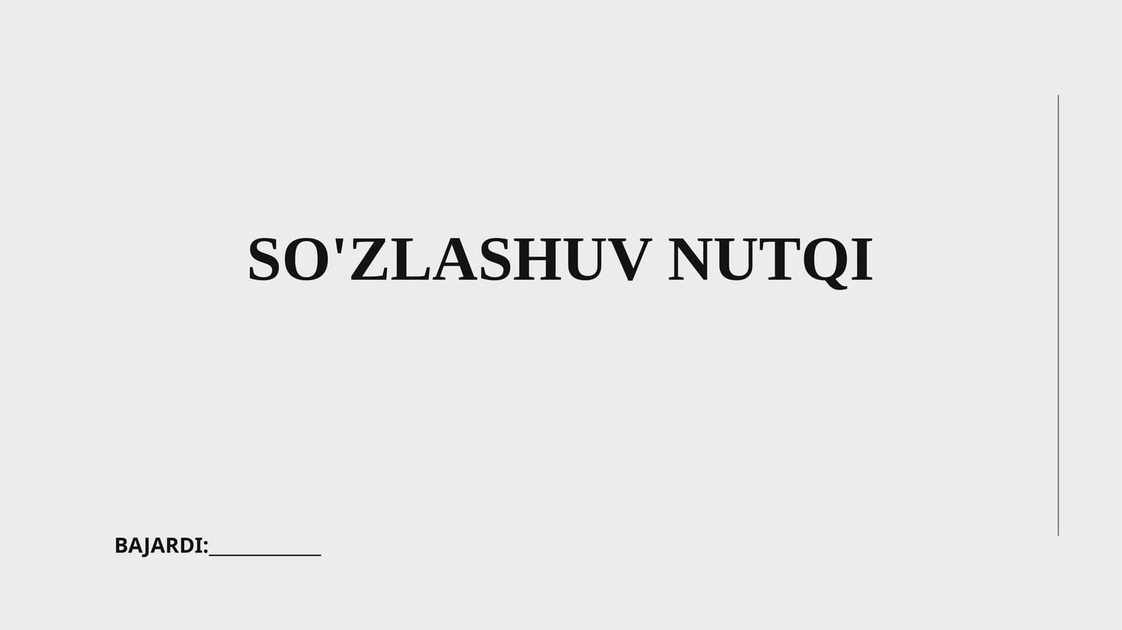 SO'ZLASHUV NUTQI