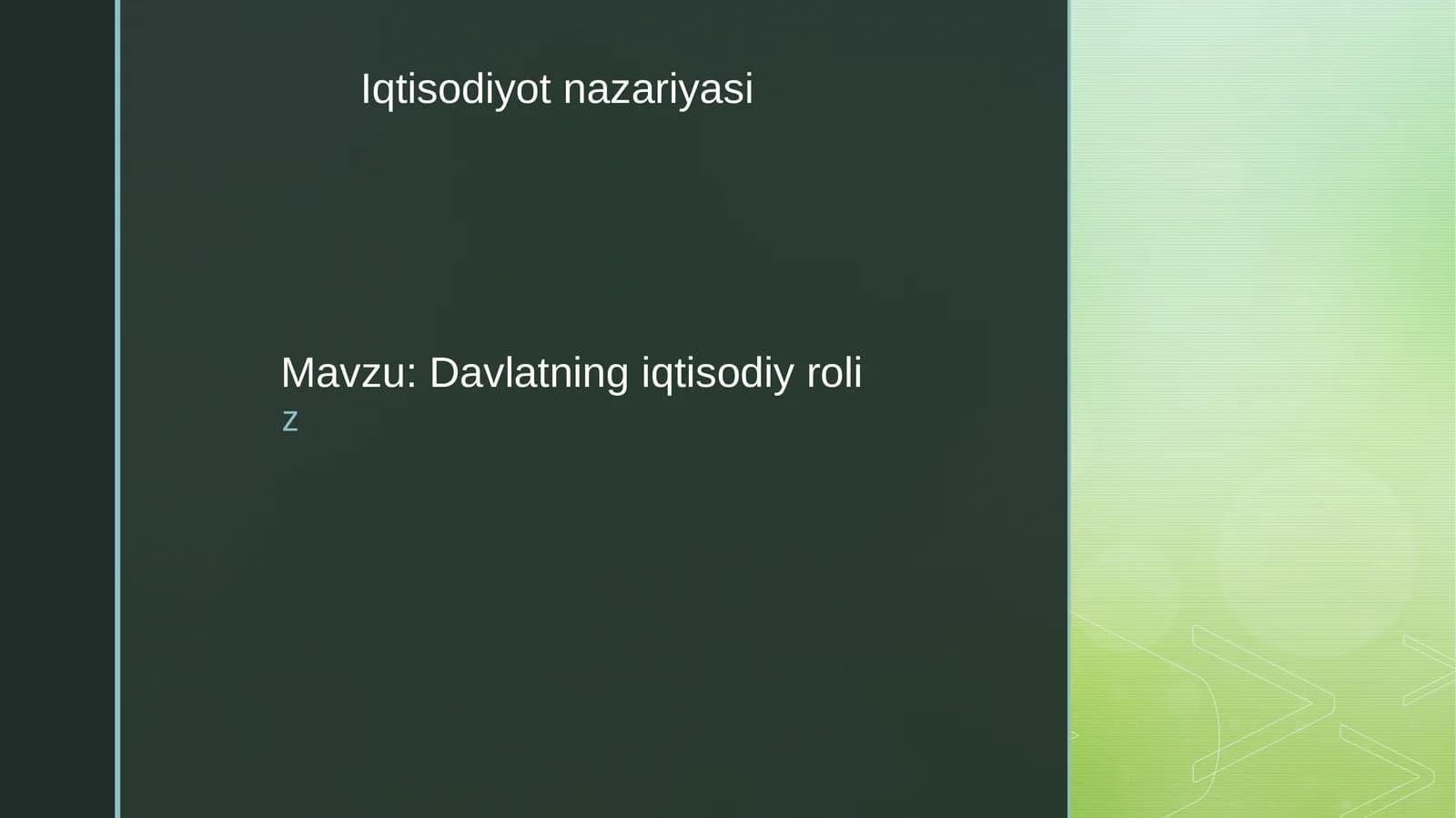 Davlatning iqtisodiy roli