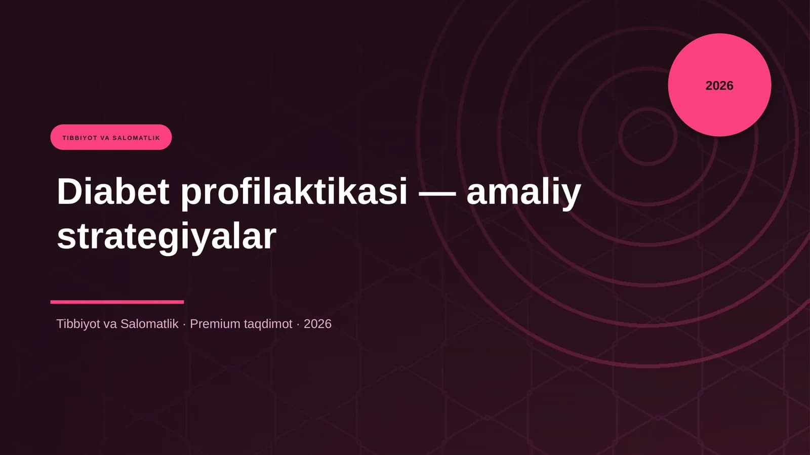 Diabet profilaktikasi — amaliy strategiyalar