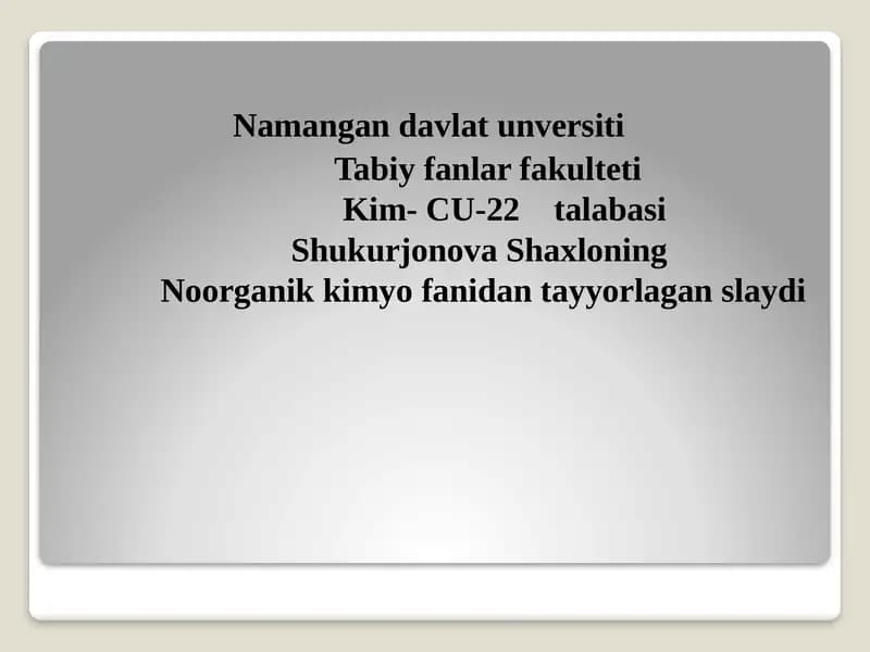 GIDROLIZ TURLARI. GIDROLIZLANISH KONSTANTASI.GIDROLIZLANISH DARAJASI