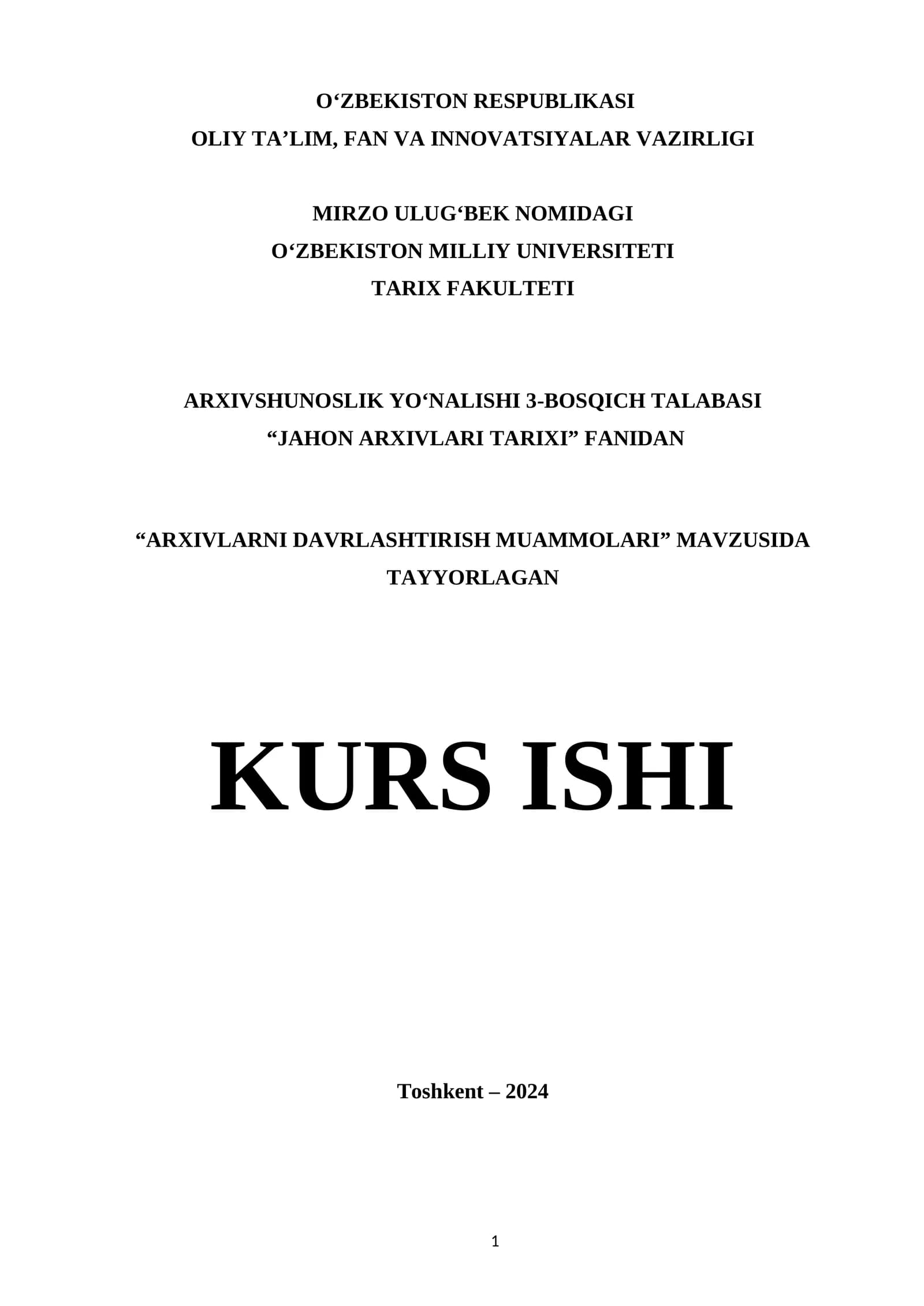 Arxivlarni davrlashtirish muammolari