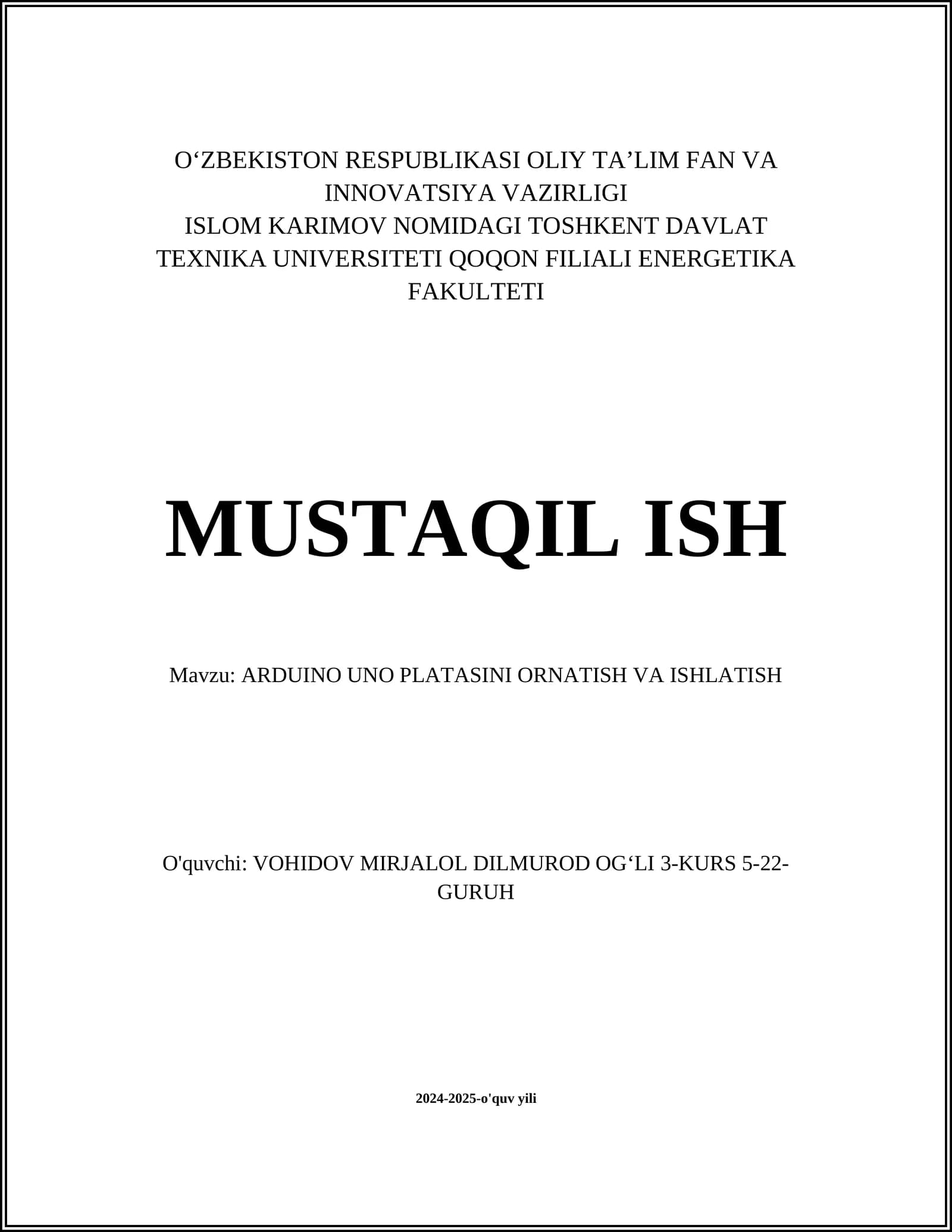 Arduino Uno taxtasi