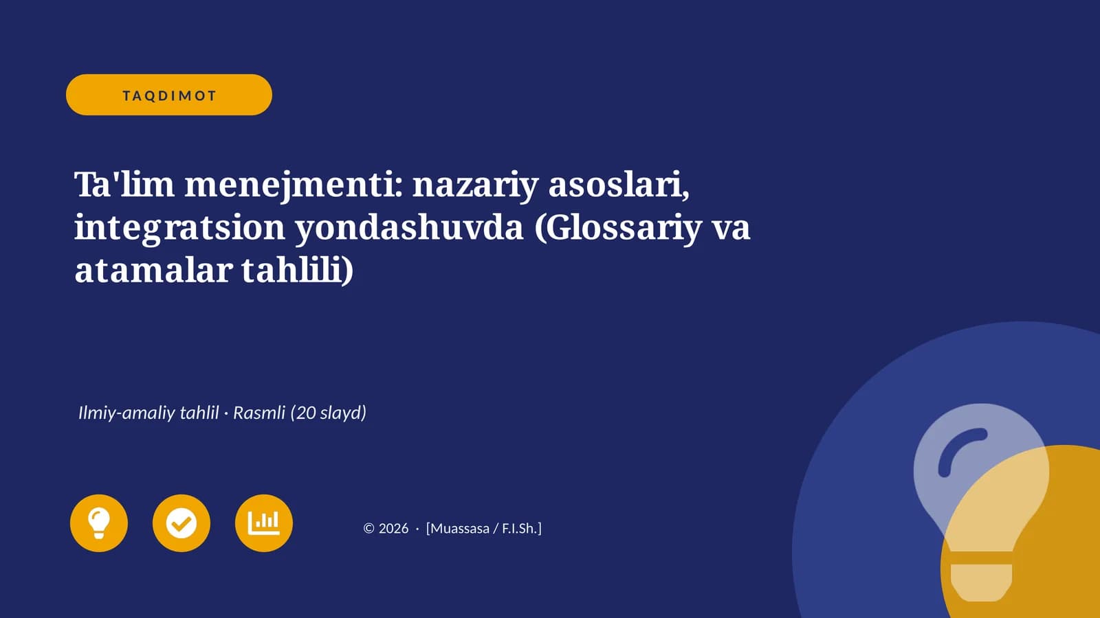 Ta'lim menejmenti: nazariy asoslari, integratsion yondashuvda (Glossariy va atamalar tahlili)