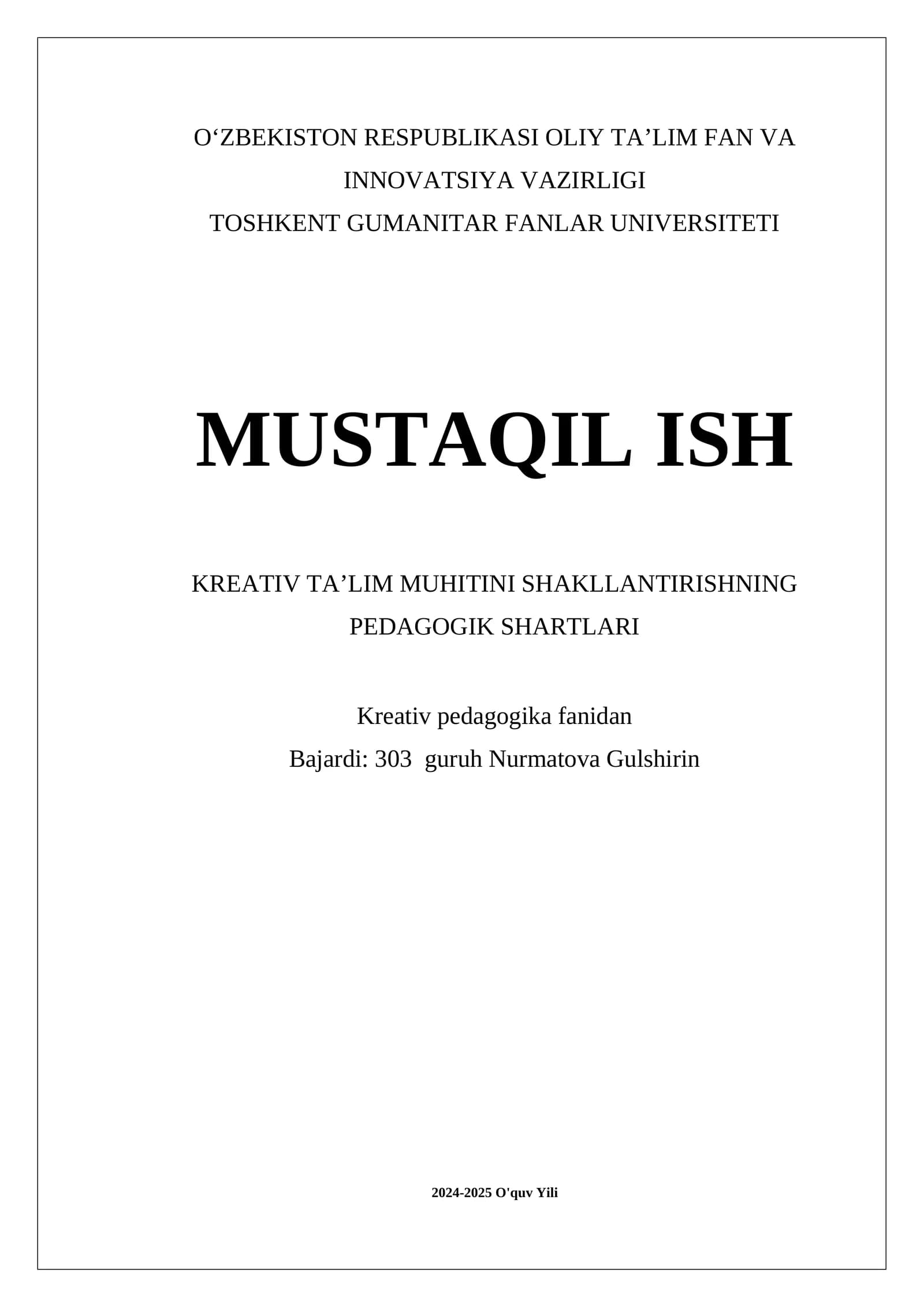 Kreativ ta'lim